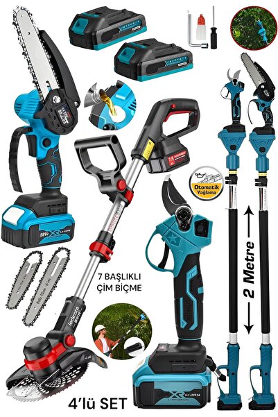 SCHUTZENGER 2 Bataryalı Şarjlı Dal Budama Bağ Makası-Dal Budama Testeresi-Tel...