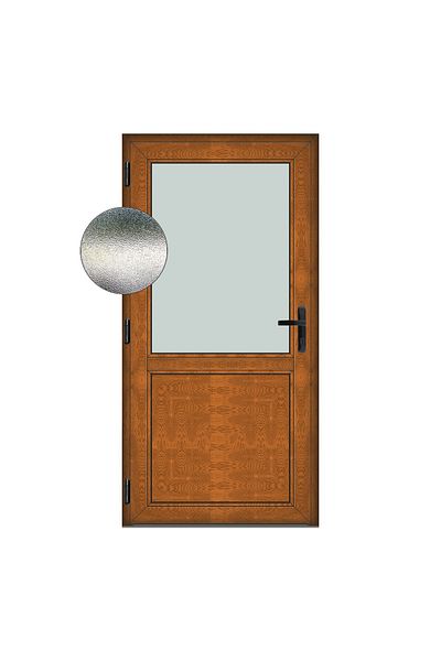 Klass 80x210cm left 6cm 4 White Hamburg door PVC and insulating glass brown golden oak chambers sand
