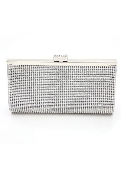 OEM Elegant Women's Bag, Silver, with Silver Chain, 225x50x100mm