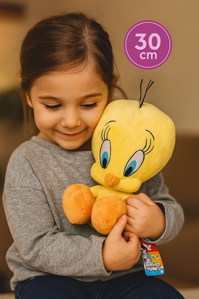TOYFEST لعبة لوني تونز شخصية كرتونية تويتي مرخصة من القطيفة - 30 سم