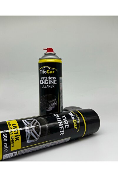 titocar Susuz Motor Temizleme Spreyi 500 ml & Lastik Parlatma Spreyi 500 ml