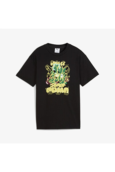 Puma Graphic Super Çocuk Siyah T-Shirt