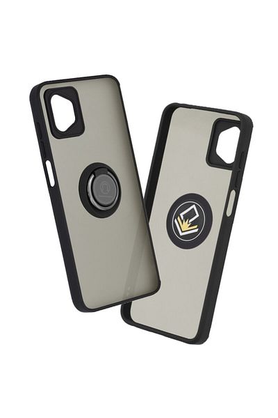 Dali Protective Case Compatible with Motorola Moto G32, Glinth Series, Magnetic Ring, TPU, Black-Transpar