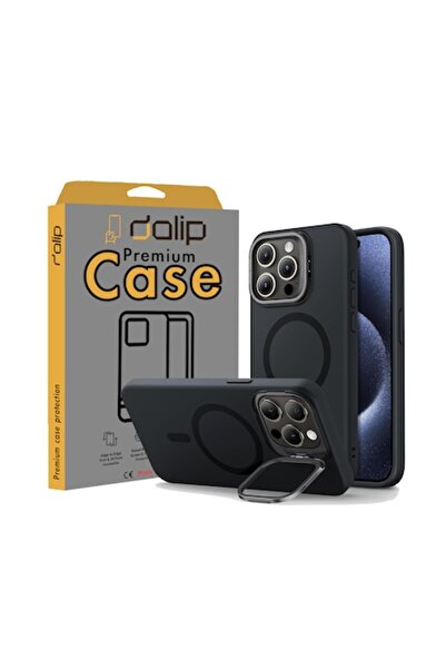 dalip Husa pentru Apple iPhone 15 Pro Max, Soft Landscape Suport, Silicon, Negru