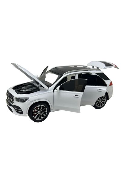 JPT Mercedes GLE 350 model replica white 1:24 sound, lights, opens doors