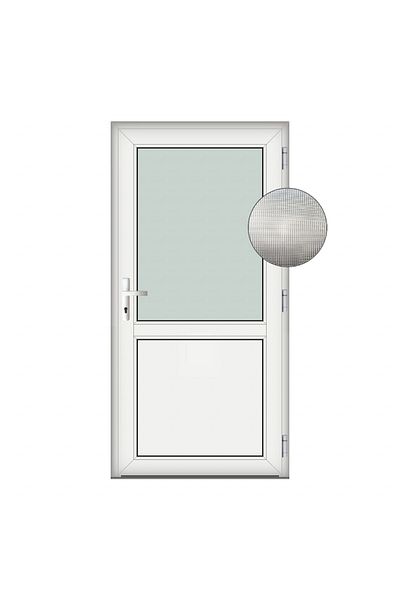 Klass 110x180cm White right 6cm 4 White Hamburg door PVC and insulating glass chambers matt krizet