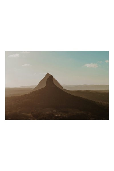 OEM Tablou Canvas, 'Siluetele misterioase ale muntilor la apus', 39 x 26cm