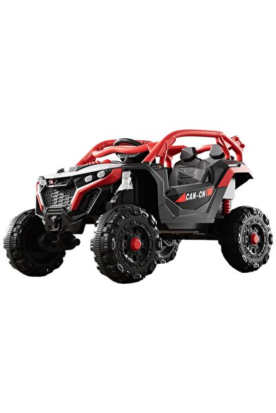 dalip Children's Electric Buggy/UTV – Dual Drive, Bluetooth, Remote, Lights & Music, 6V, Red/Blac