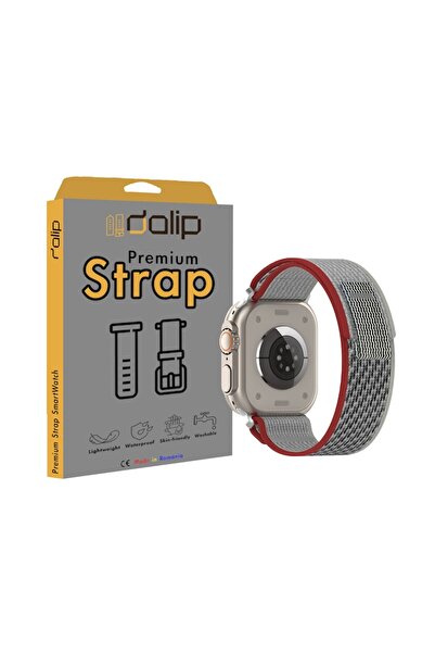 dalip Curea pentru Apple Watch 1 42 mm, SupremeBelt, Poliester, Rosu-Gri