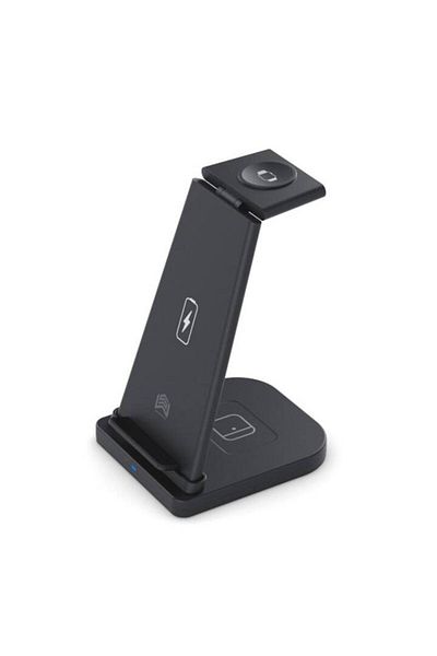 OEM 3-in-1 Charging Station, Foldable and Portable, Wireless, Super Fast Charge, 10W, Black