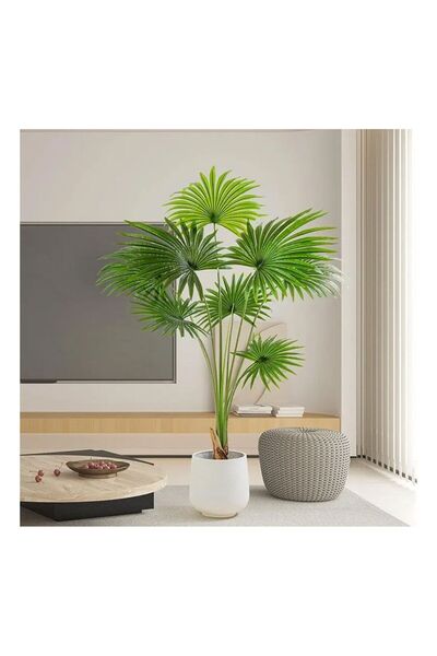 ElastiX Planta Palm Sunflower artificiala, planta decor 120 cm,