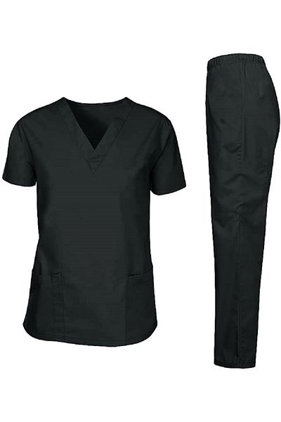 Rannah's Uniform Women's Scrub Set with V-Neck Top and Trousers for Nanny, Housemaid, Nurse by Rannah's Uniform