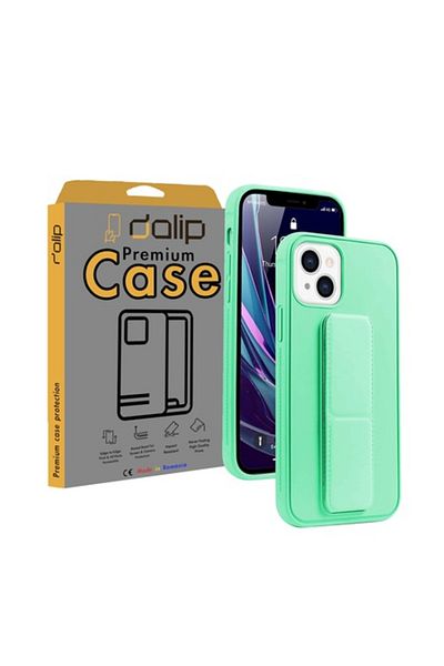 dalip Husa pentru iPhone 13 Pro, Silicon Stand Grip PRO, Verde Menta