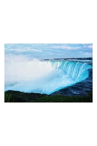 OEM Tablou Canvas, "Cascada stralucitoare sub cer senin", 100 x 100cm