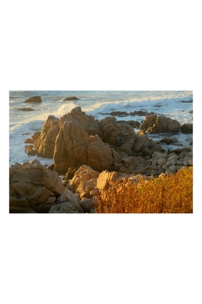 OEM Pictură pe pânză „Răsărit de soare peste stânci maritime”, valuri oceanic...