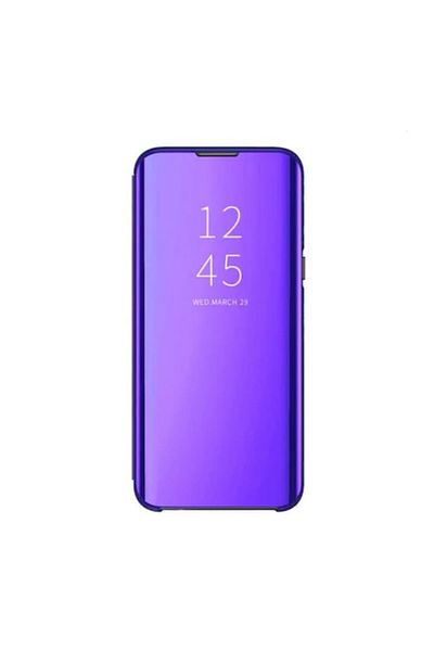Dali Protective Flip Cover Compatible with Samsung Galaxy A10, Clear View, Plastic, Purple