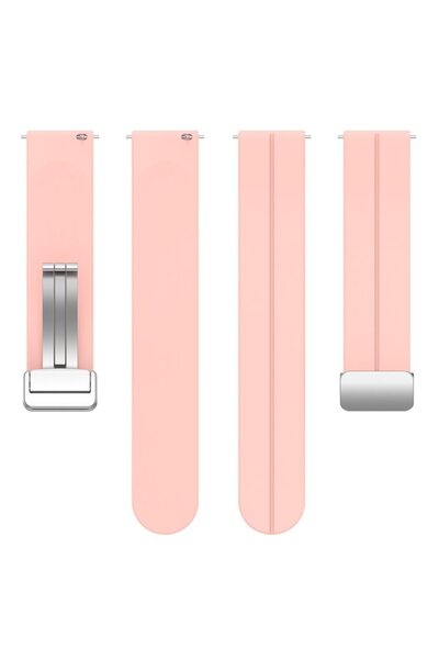 dalip Curea din silicon pentru Samsung Galaxy Watch 4/5/Active 2/Huawei Watch GT 3/GT 3 Pro, 42-43 mm, roz