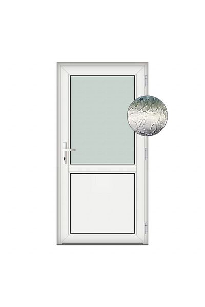 Klass 90x210cm White right 6cm 4 White Hamburg door PVC and insulating glass chambers matt delta