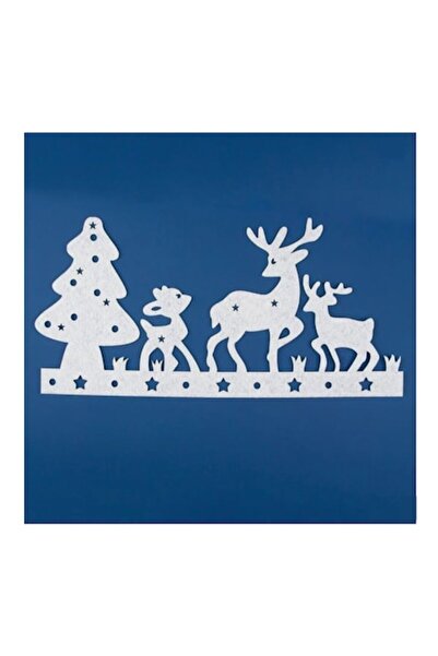 dalip Sticker Decorativ de Craciun, Magie Festiva, Peisaj de iarna cu Reni si...