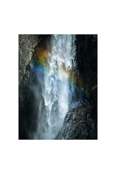 OEM Tablou Canvas, „Curcubeu dansând pe stânci de cascadă”