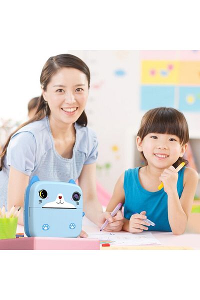 Flippy Cameră instantanee, Flippy, funcție de imprimare, cablu USB-C, iOS/Android, imprimare prin aplicație, albastru