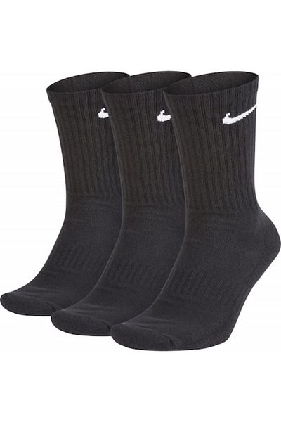 Nike Set 3 pairs Everyday Cushioned Crew Socks, black, size 34-38