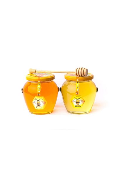 OEM Pachet Miere Apicol: 1 Borcan Miere de Salcâm 750g + 1 Borcan Miere de Tei 750g