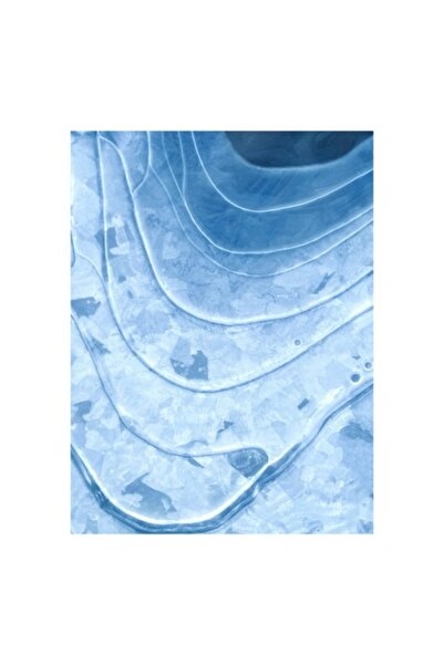 OEM Pictură pe pânză, „Straturi de gheață albastră translucidă”, abstractă, 1...