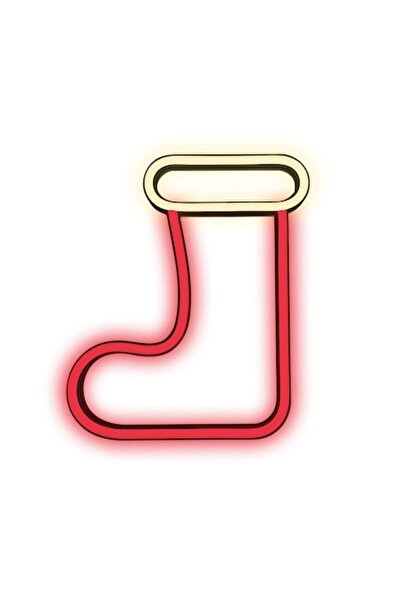 dalip Decorațiune de perete de Crăciun cu luminițe de ghete și LED roșii, 24x...