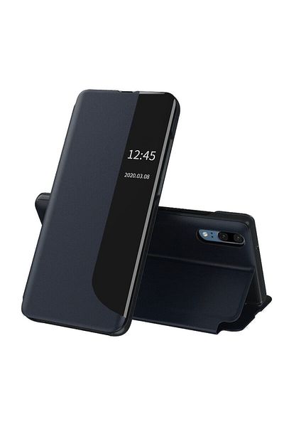 Dali Flip cover protective case compatible with Huawei P20, Sleep Case, ecological leather, Dark blue