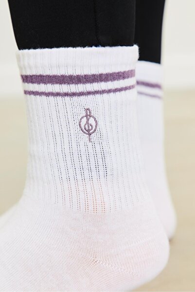 Stradivarius 2-pack of striped and embroidered socks