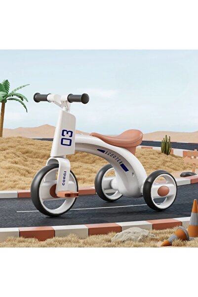 Flippy Tricicletă pentru copii, Flippy, funcție de lumini și sunete, albă