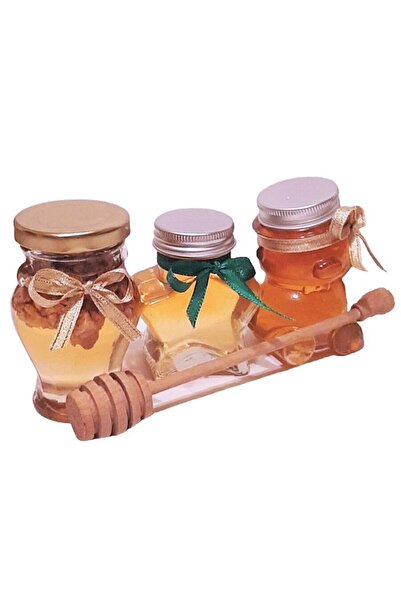 OEM Set 1 borcanel amfora miere cu nuca, 1 borcanel miere salcam, 1 borcanel tip ursulet cu miere polifl