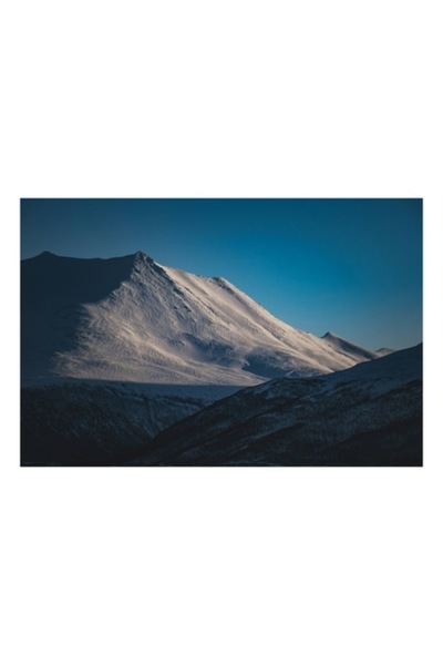 OEM Tablou Canvas, "Lumina diminetii pe muntele inghetat", 54 x 39cm