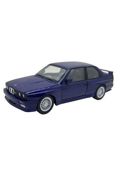 JPT BMW E30 M3 blue teddy bear model 1:24 with sound, lights, steering wheel start, spring