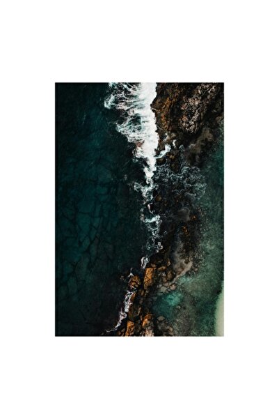 OEM Pictură pe pânză - „Apele turbulente ale mării stâncoase”, Valuri oceanic...