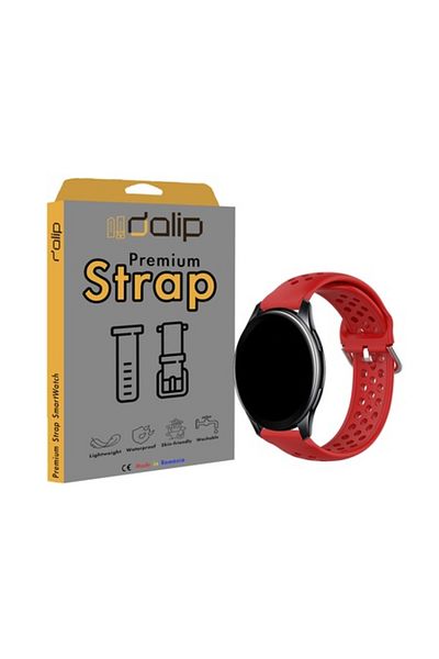 dalip Silicone Strap for Samsung Galaxy Watch 46mm, Huawei Watch GT Series, Piercing, Red