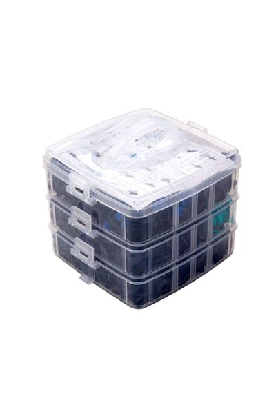 Dali Set de șuruburi și cleme pentru mașină sau motocicletă, 650 de bucăți, diverse dimensiuni, cutie de depozitare, plastic negru