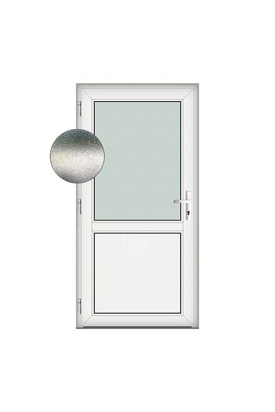 Klass 70x200cm White left 6cm 4 White Hamburg door PVC and insulating glass chambers matt sand