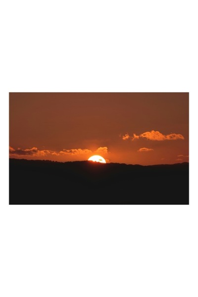 OEM Pictură pe pânză, „Apus de soare peste orizontul pădurii”, 100 x 70cm