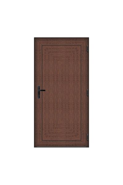 Klass Door 70x180cm right 6cm 4 Full Panel PVC and insulating glass brown walnut chambers panel