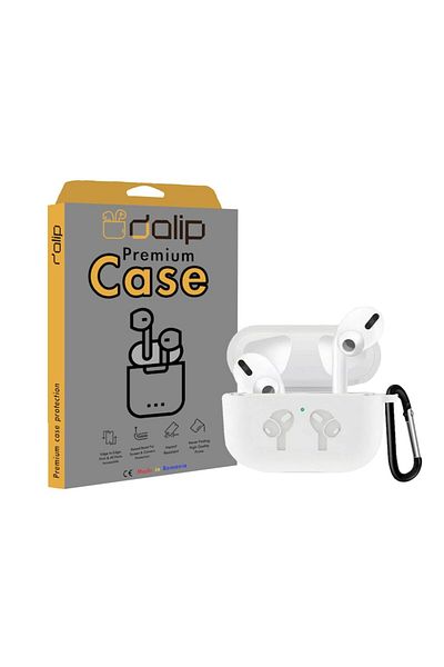 dalip Husa pentru Apple AirPods 3/AirPods Pro, StrongHanger, Silicon, Alb