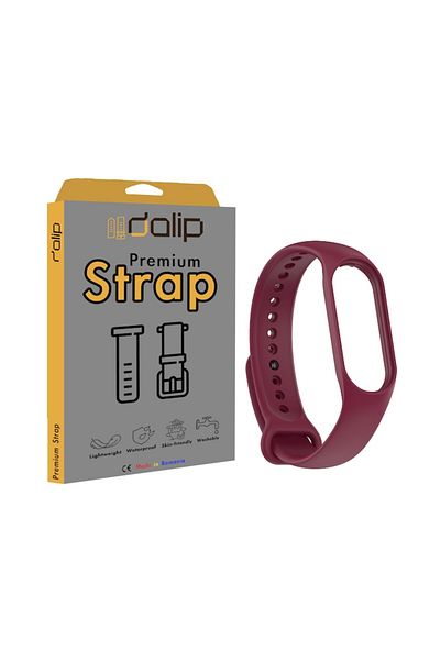 dalip Curea pentru Xiaomi Mi Band 5, FlexiBelt, Silicon, Visiniu