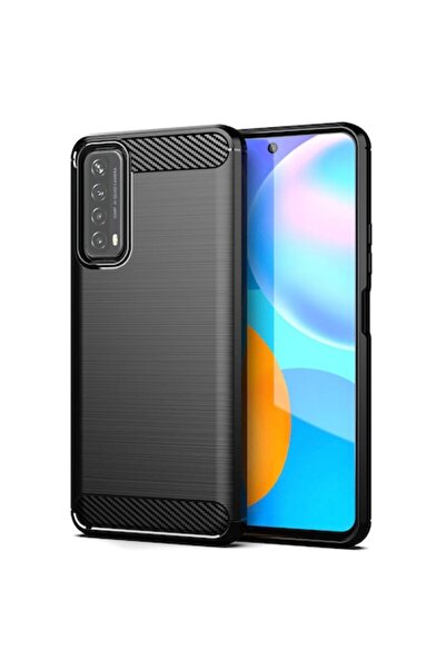 Bibilel Husă de protecție cu inserții de carbon pentru Huawei P Smart 2021, b...