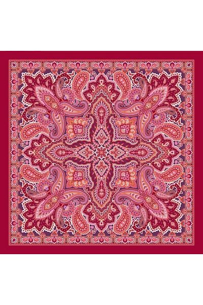 OEM Women's Scarf, 100% Silk, Red, 90x90 cm, Fattorseta