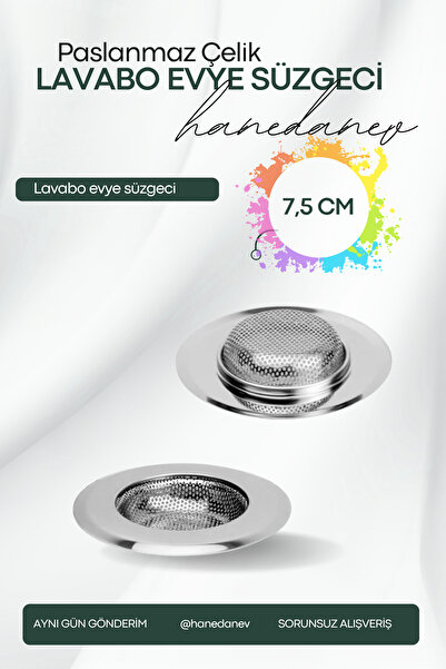 Hanedanev 1Pc Practical Stainless Steel Sink Strainer 7.5cm Steel Kitchen Sin...