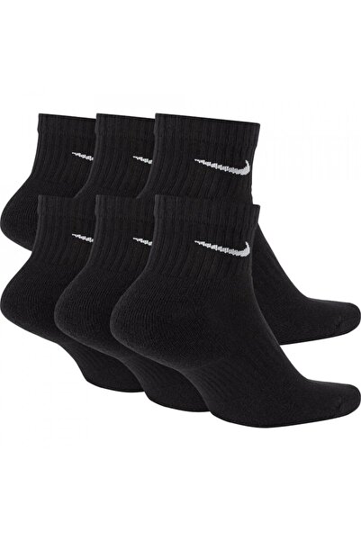 Nike Set 6 pairs Everyday Cushioned Crew Socks, Black, Size EU 42-46