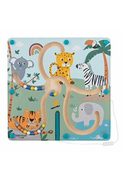 Free2Play Labirint magnetic, Free2Play, Cu bile, Din lemn, Dezvolta abilitati...