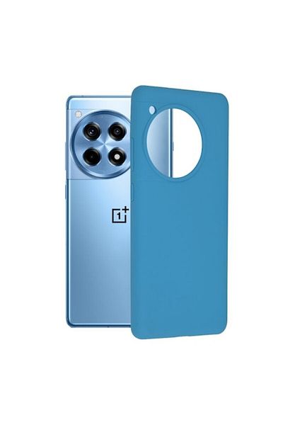 Dali Husă de protecție compatibilă cu OnePlus 12R, margine moale, silicon, albastru denim