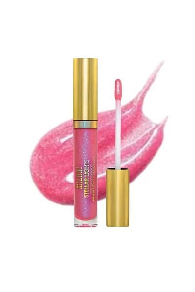 MILANI Stellar Lights Holographic Lip Gloss #04 Prismatic Pink – High-Shine, Non-Sticky, 6ml